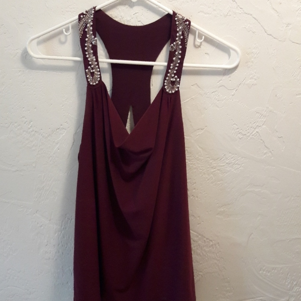 White house black market small pearled blouse